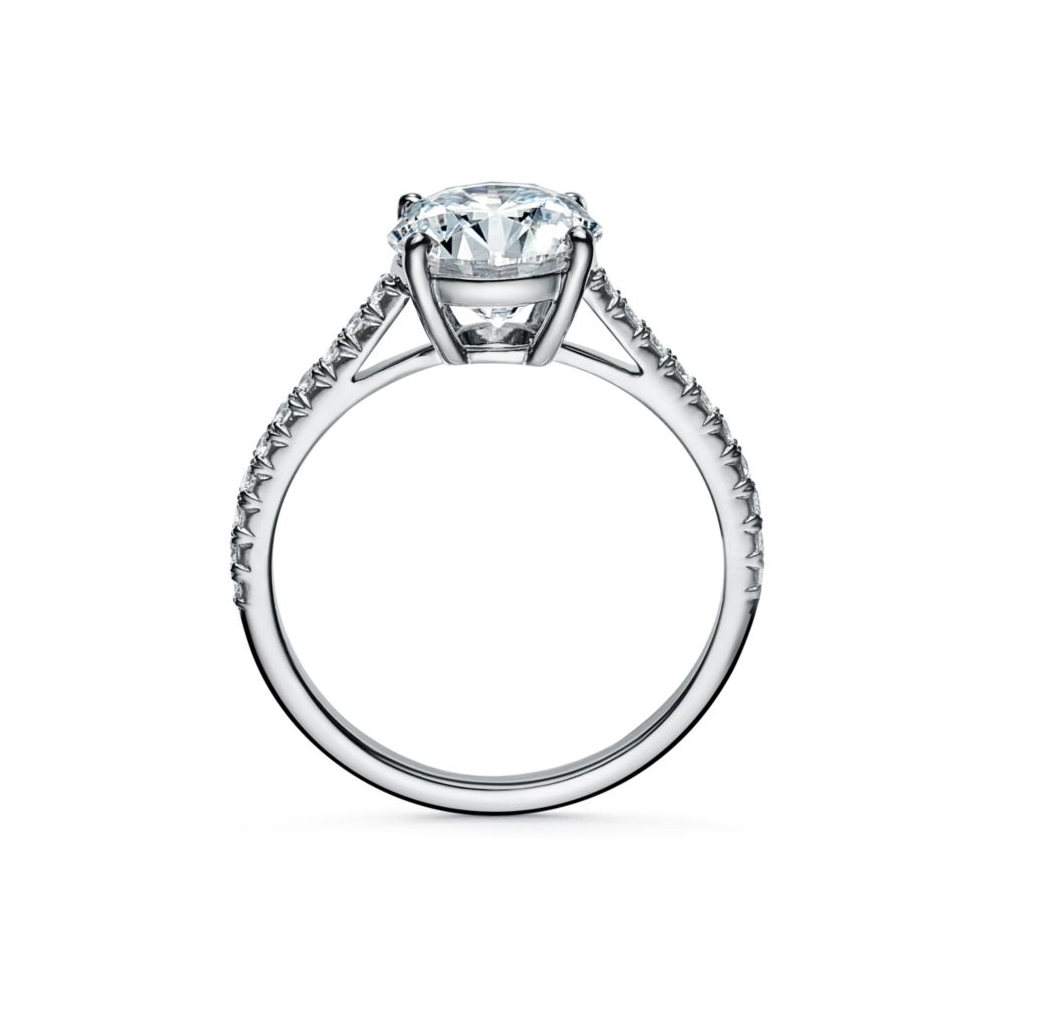 Vara Brilliant Round Engagement Ring in 18k White Gold (TCW: 1.6)