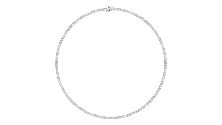 Round Brilliant Diamond Tennis Necklace - 14 Carats