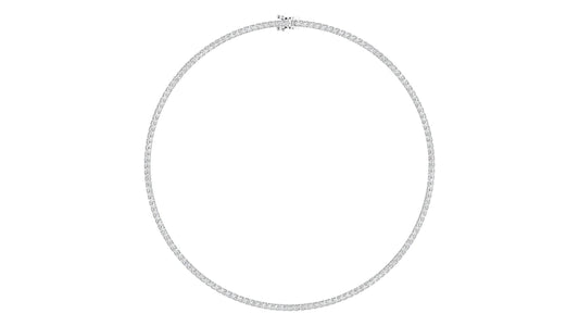 Round Brilliant Diamond Tennis Necklace - 14 Carats