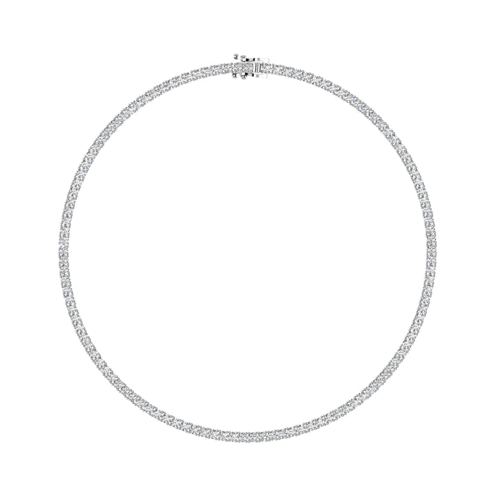 Round Brilliant Diamond Tennis Necklace - 10 Carats