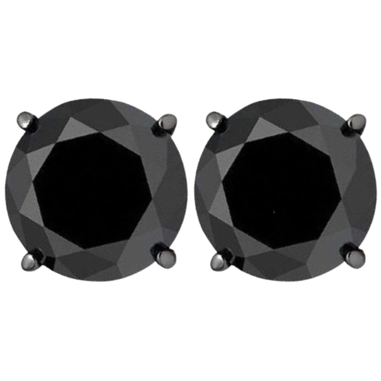 Black Diamond Stud Earrings