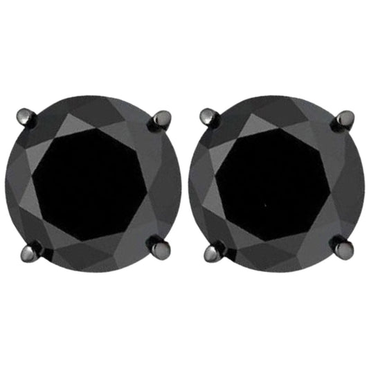 Black Diamond Stud Earrings