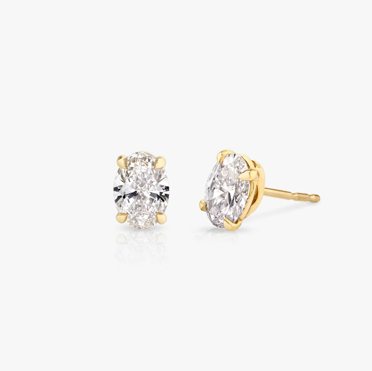 Oval Solitaire Studs