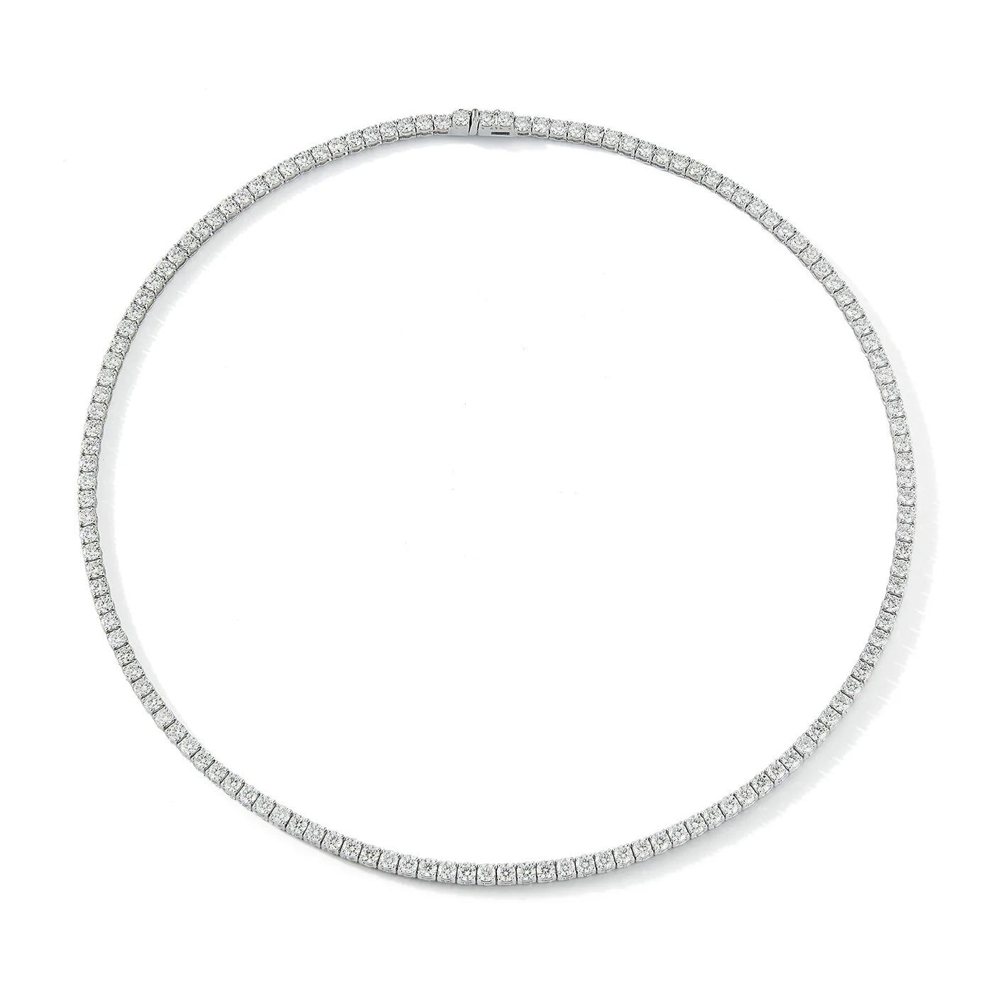 Round Brilliant Diamond Tennis Necklace - 10 Carats