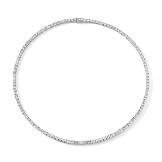 Round Brilliant Diamond Tennis Necklace - 10 Carats