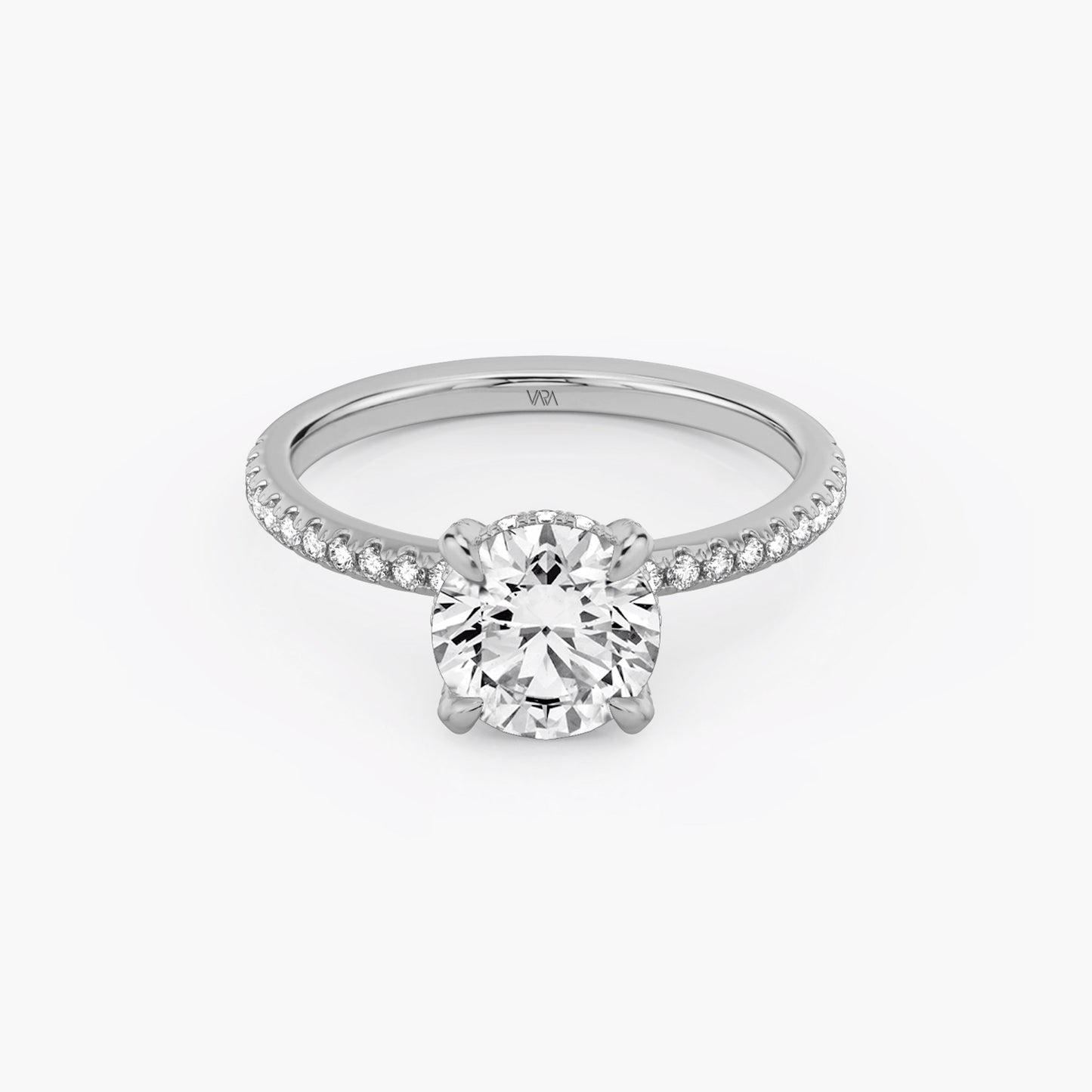 Under Halo Round Engagement Ring