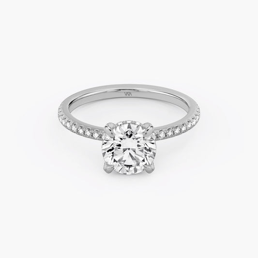 Under Halo Round Engagement Ring