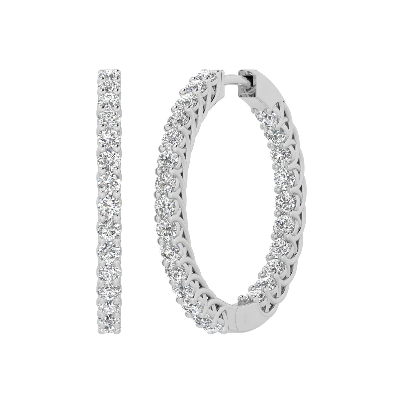 Iris Diamond Hoop Earrings