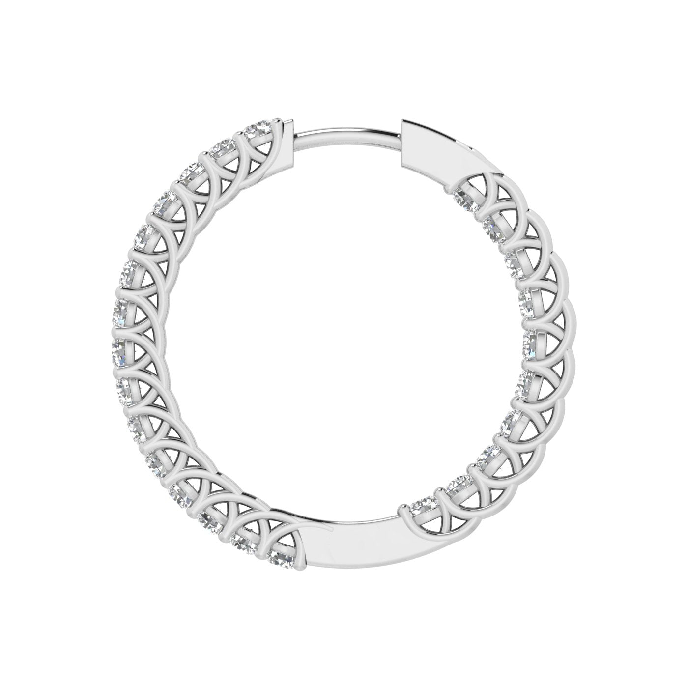 Iris Diamond Hoop Earrings