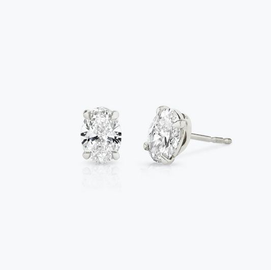 Oval Solitaire Studs